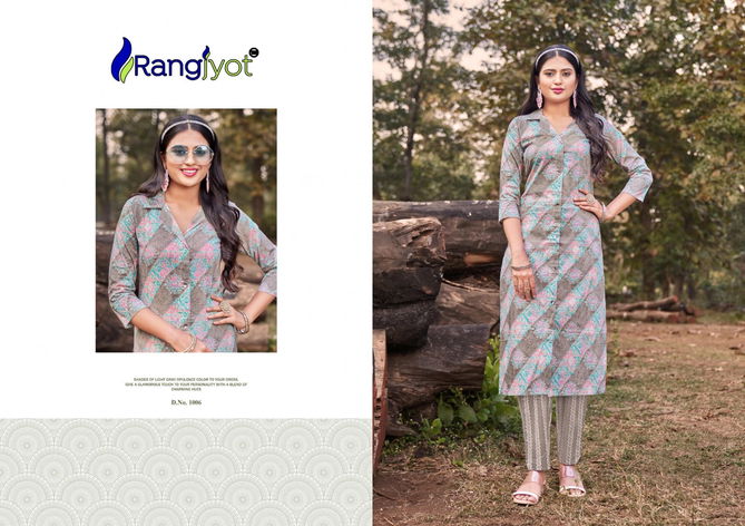 Rang Riti By Rangjyot Printed Cotton Kurti With Bottom Wholesale Market In Surat